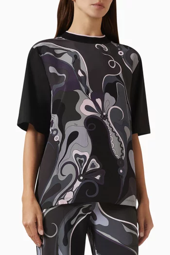 Abstract-print T-shirt in Cotton-jersey