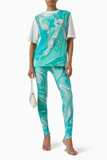 Abstract-print T-shirt in Cotton-jersey