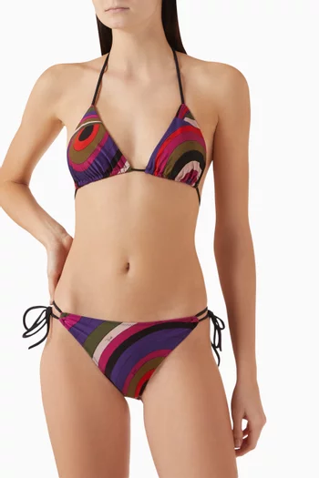 قطعة بيكيني علوية مزينة بنقشة