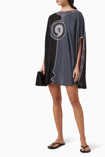 قفطان بنقشة استرو كريب صيني