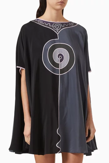 قفطان بنقشة استرو كريب صيني