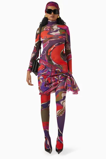 Printed T-shirt in Tulle
