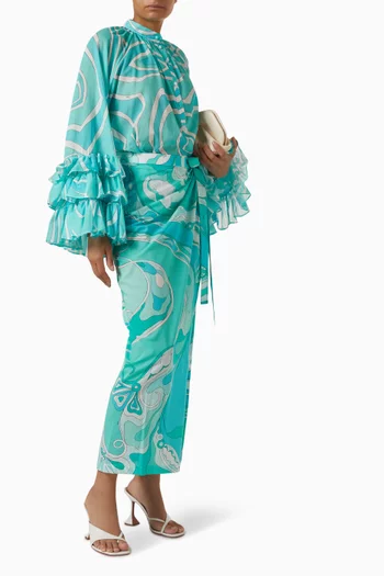 بلوزة بنقشة مارمو قطن