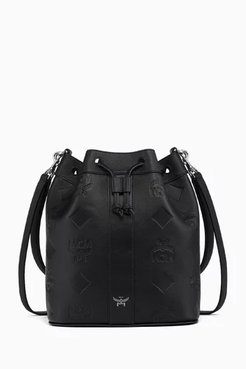 Medium Dessau Drawstring Bag in Maxi Monogram Leather