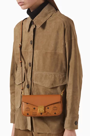 Mini Tracy Crossbody Bag in Visetos Leather