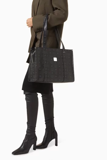 Large Aren VI School Tote in Visetos Canvas