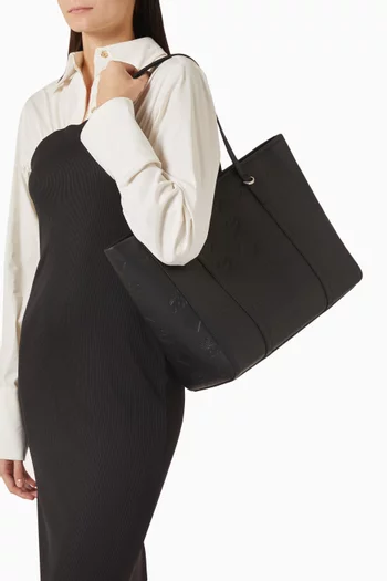 حقيبة يد توني متوسطة قنب بنقشة فيزيتوس وحروف شعار الماركة