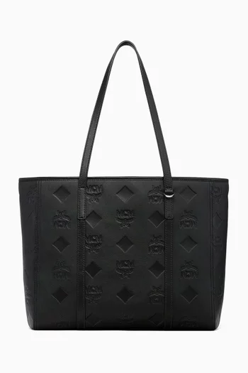 حقيبة يد توني متوسطة قنب بنقشة فيزيتوس وحروف شعار الماركة