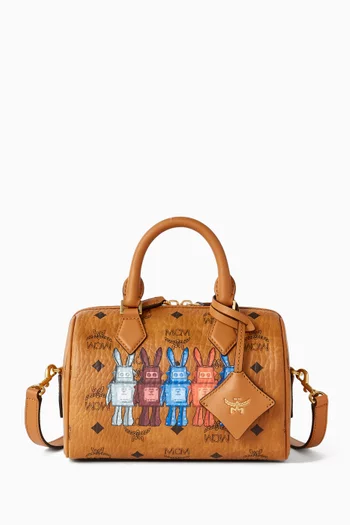 Small Ella VI Boston Bag in Visetos Canvas