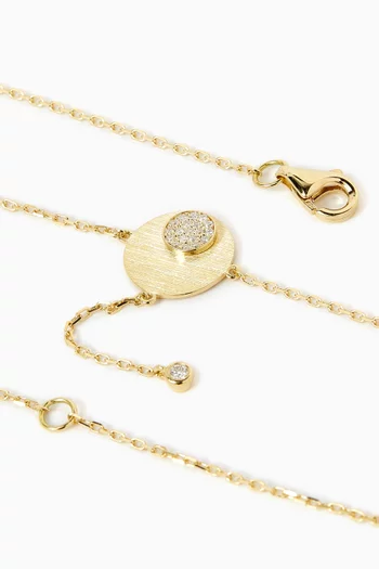 Diamond Disc Anklet in 18kt Yellow Gold