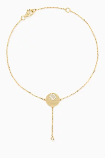 Diamond Disc Anklet in 18kt Yellow Gold