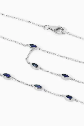 Emerald Handchain Bracelet in 18kt White Gold