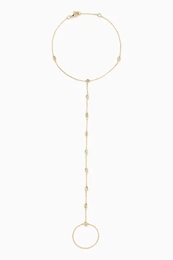 Diamond Handchain Bracelet in 18kt Yellow Gold