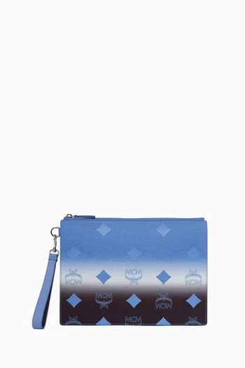 Small Aren Flat Pouch in Visetos Monogram Canvas