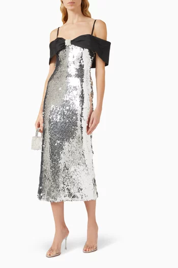 Moonlight Sequin-embellished Midi Dress