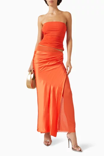 Brianna Strapless Top in Mesh