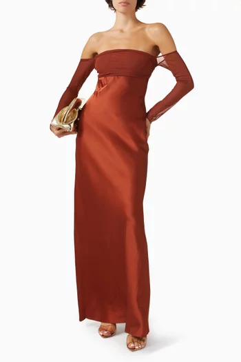 Brianna Maxi Dress in Mesh