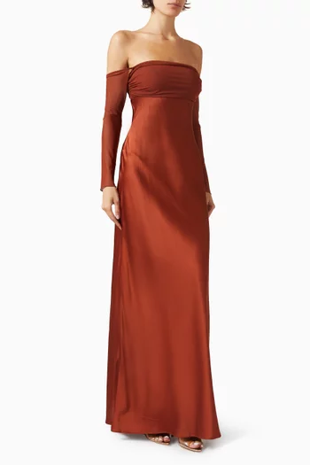 Brianna Maxi Dress in Mesh