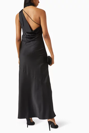 Nadia Halterneck Maxi Dress in Viscose-blend