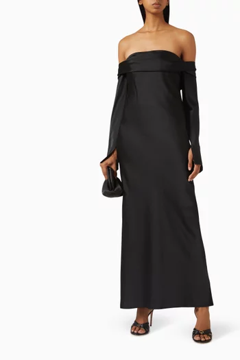 Nadia Maxi Dress in Satin