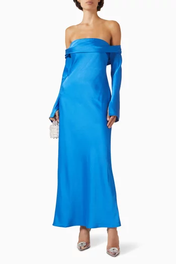 Nadia Maxi Dress in Satin