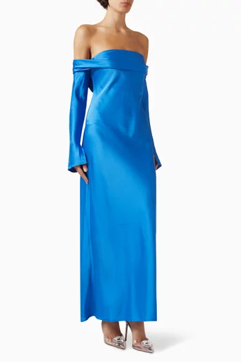 Nadia Maxi Dress in Satin