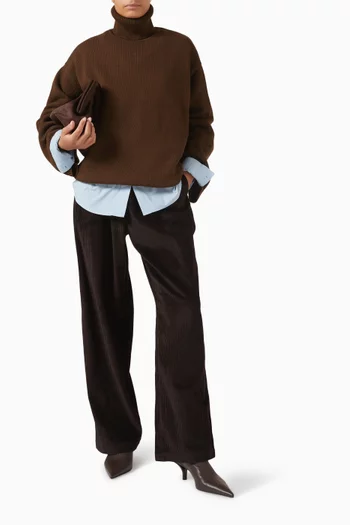 Rhea Trapeze Turtleneck in Wool Blend
