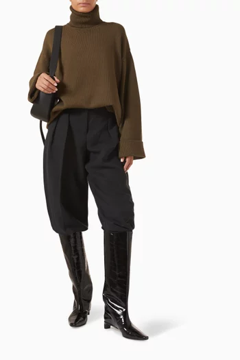 Rhea Trapeze Turtleneck in Wool Blend