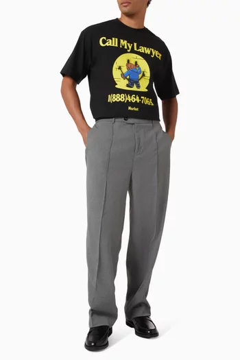 Smiley Call My Lawyer T-shirt in Cotton