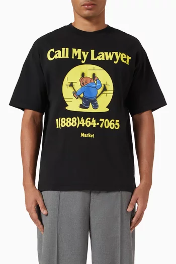 Smiley Call My Lawyer T-shirt in Cotton