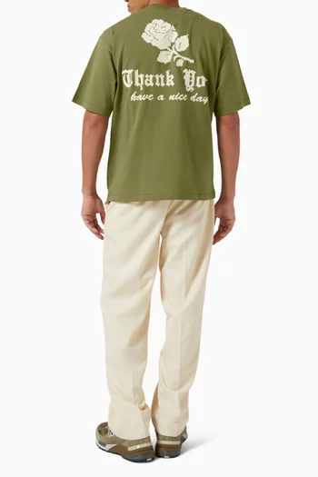 Thank You Needlepoint T-shirt in Cotton