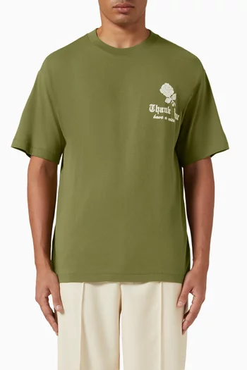 Thank You Needlepoint T-shirt in Cotton