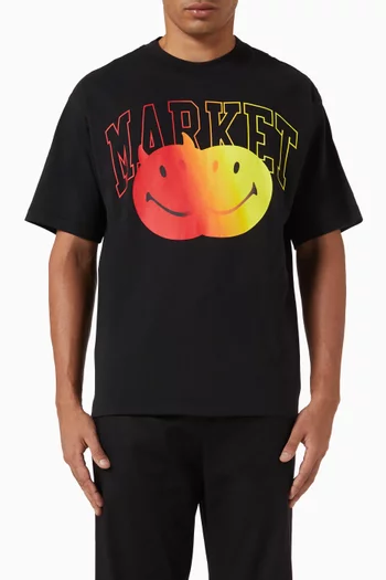 Smiley Good And Evil T-shirt in Cotton