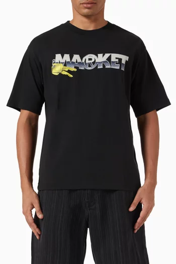 Smiley Turn to Start T-shirt in Cotton