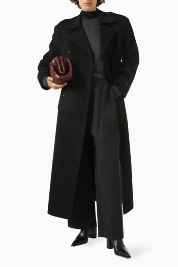 Nikola Padded Trench Coat in Wool Blend