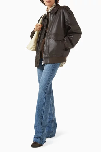 Viper Oversized Jacket in Leather