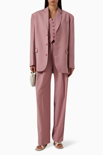 Gelso Pleated Wide-Leg Trousers in Lyocell Blend