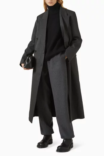 Rhea Trapeze Turtleneck in Wool Blend