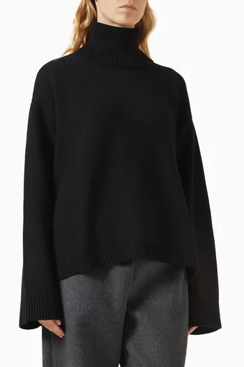 Rhea Trapeze Turtleneck in Wool Blend