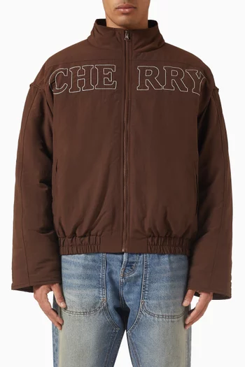 Pit Crew Puffer Jacket in Nylon