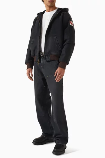 Hooded Work Jacket in Cotton Canvas