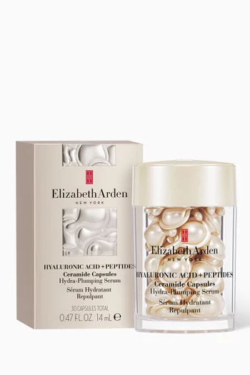 كبسولات سيروم حمض الهيالورونيك والببتيدات والسيراميد لترطيب البشرة وملئها، 30 قطعة