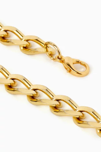 1980s Vintage Flat Curb Chain Bracelet
