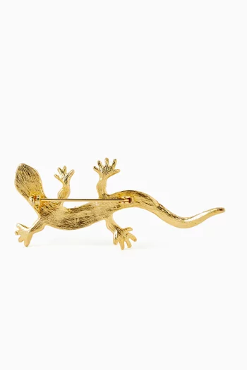 1980s Vintage Swarovski Crystal Lizard Brooch