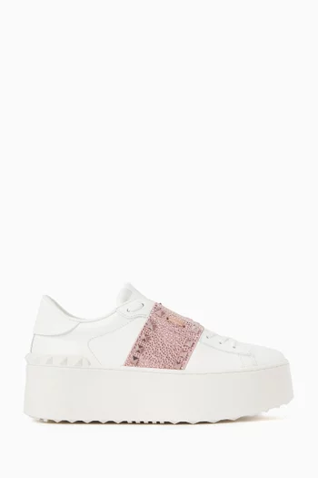 Flatform Rockstud Sneakers in Calfskin