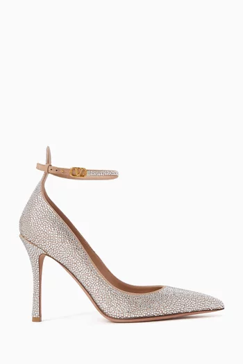 Tan-Go Crystal-embellished Pumps in Suede