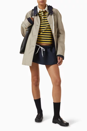 Stripe Polo Shirt in Jersey