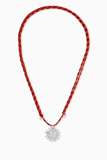 The Ibiza Sun Necklace in Silver-plated Brass