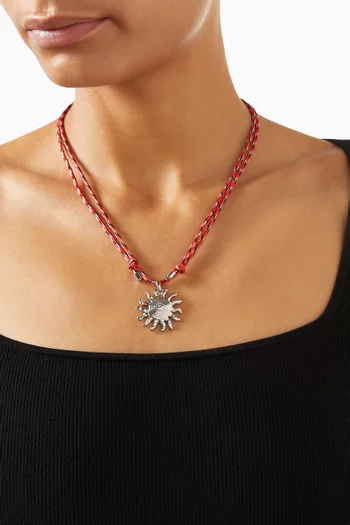 The Ibiza Sun Necklace in Silver-plated Brass