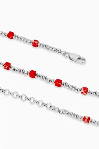 The Costa Del Sol Necklace in Rhodium-plated Silver